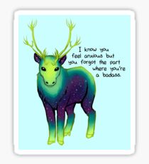 "The Part Where You're a Badass" Galaxy Caribou Sticker