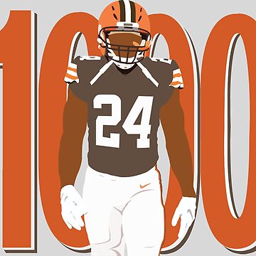 Nick Chubb Football Edit Tapestries Browns - Nick Chubb - Posters and Art  Prints