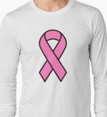 Pink Breast Cancer Ribbon Long Sleeve T-Shirt