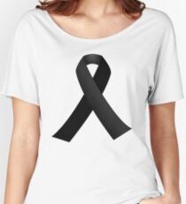 Black Mourning Ribbon Women's Relaxed Fit T-Shirt