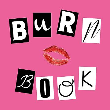 Burn book: mean girls lined journal full pf secrets. pinky girlie ish. with  funny quotes of mean girls (Paperback) 