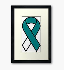 Cervical Cancer Ribbon Framed Print