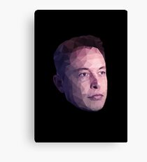 Low Poly Hero: Elon Musk – Prints & Posters Canvas Print