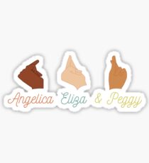 Angelica, Eliza und Peggy Sticker