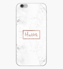 Moderner Hustle Typography Roségold weißer Marmor iPhone-Hülle & Cover
