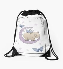 Piggy Moon Drawstring Bag