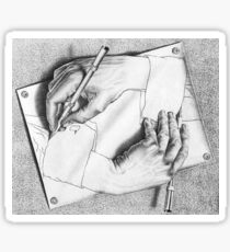 Pegatina Recuerdo de Holanda - Las manos de Escher