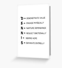 Dennis System Its Always Sunny In Philadelphia Tv Funny Humour Comedy Greeting Card