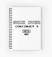 Game Over Geek Gaming Nerd Retro PC NES SNES PlayStation XBOX SEGA Spiral Notebook