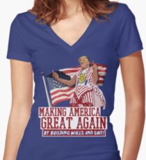 Amerika wieder groß machen! Donald Trump (IDIOCRACIE) Tailliertes T-Shirt mit V-Ausschnitt
