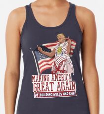 Camiseta con espalda nadadora Haciendo que Estados Unidos sea grandioso nuevamente Donald Trump (IDIOCRACY)