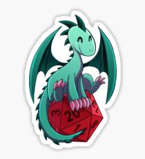 D&D - Dragons and Dice! (Green Dragon) Sticker