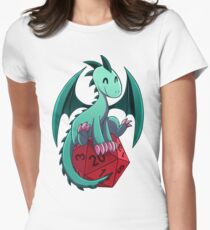D&D - Dragons and Dice! (Green Dragon) Fitted T-Shirt