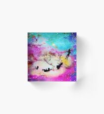 Never Grow Up Peter Pan Nebula Acrylic Block