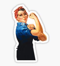 Rosie The Riveter Retro Style design Sticker