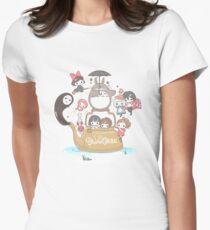 Studio Ghibli Family Women's Fitted T-Shirt
