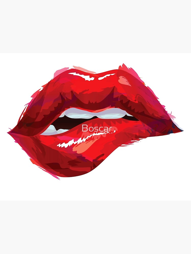 "Lip bite" Canvas Print by Boscar | Redbubble