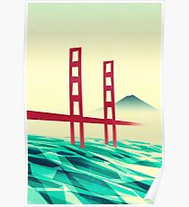 Misty day at the Golden Gate Poster