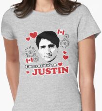 I'm Crushin' on Justin Trudeau Women's Fitted T-Shirt