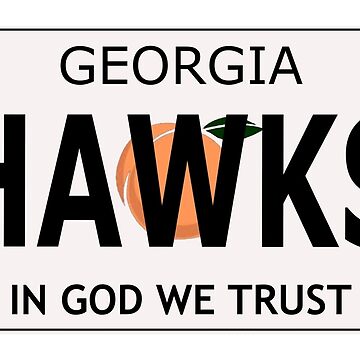 Atlanta Hawks Clothing - Hawks License Plate Canvas Print for Sale by  Quotes-I-Wear