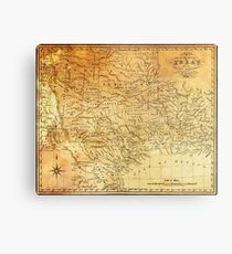 MAP of the REPUBLIC of TEXAS 1841 Metal Print