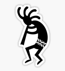 Red And Black Kokopelli Sticker