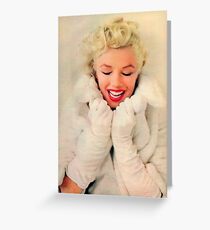 Marilyn Monroe White Xmas case Greeting Card