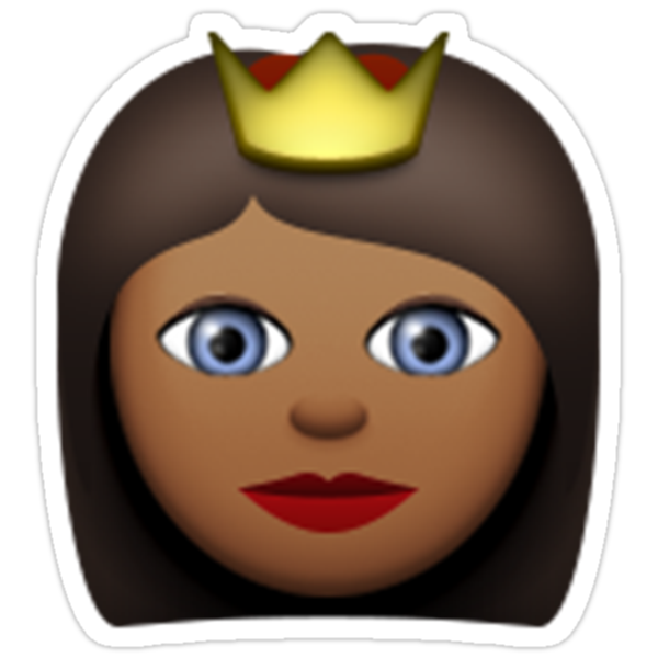 Emoji Princess Brown Stickers by paris1 Redbubble