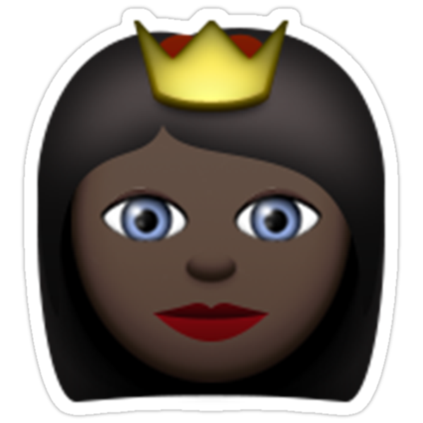 Emoji Princess Black Stickers by paris1 Redbubble