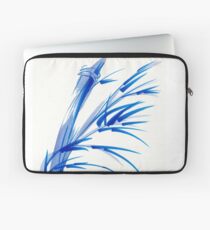 "Wind" blue sumi-e ink wash painting Laptop Sleeve