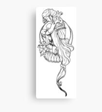 Mucha girl Metal Print