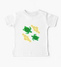 Honu und Hibiskus Baby T-Shirt