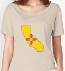 New Mexico flag California outline Women's Relaxed Fit T-Shirt