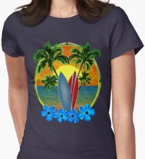 Sunset And Surfboards Women's Fitted T-Shirt