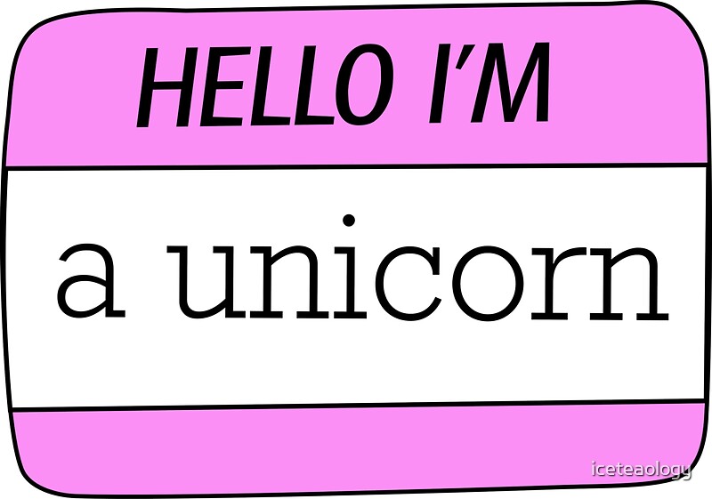 hello im a unicorn name tag stickers by iceteaology  redbubble
