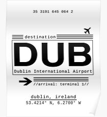 DUB Dublin International Airport Poster