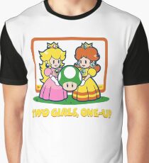 Mario Bros. Two Girls, One Up Graphic T-Shirt