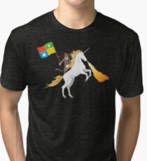 Ninja Cat Unicorn Tri-blend T-Shirt