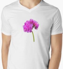 Geranium-Porträt T-Shirt mit V-Ausschnitt