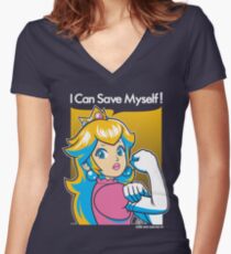 Save Myself Women's Fitted V-Neck T-Shirt