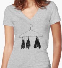 fruitbats in the closet Women's Fitted V-Neck T-Shirt