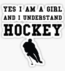Girl Hockey Sticker