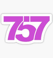 757 Sticker Pink Sticker