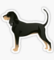 Black and Tan Coonhound Basic Breed Design Sticker