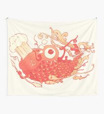 Japanese Red Carp Wall Tapestry