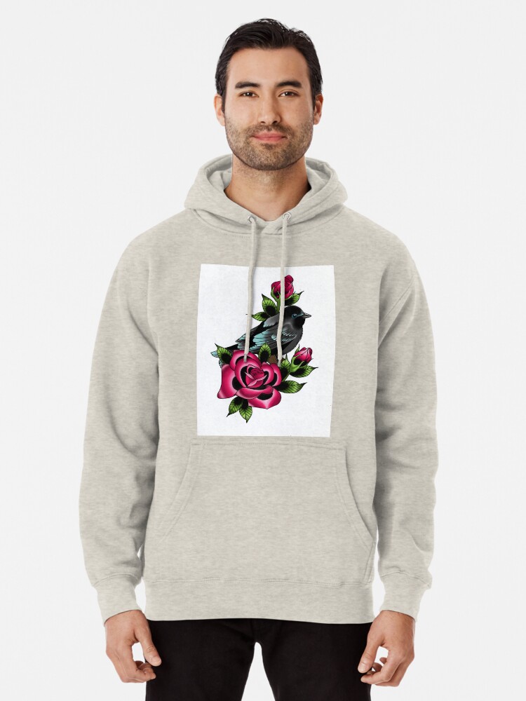 rose design hoodie