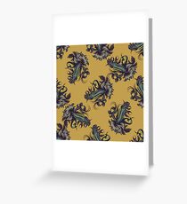Abstract seamless pattern with bird Greeting Card