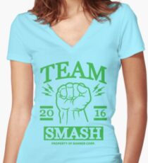 Team Smash Women's Fitted V-Neck T-Shirt