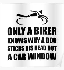 Biker Dog Poster