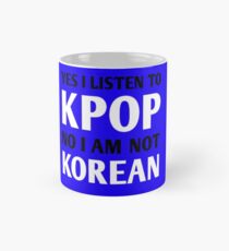 Ich höre auf KPOP - BLAU Tasse (Standard)